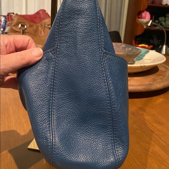 Brighton Hobo Leather Teal/Blue with braided leather strap Shoulder Bag - Picture 4 of 12